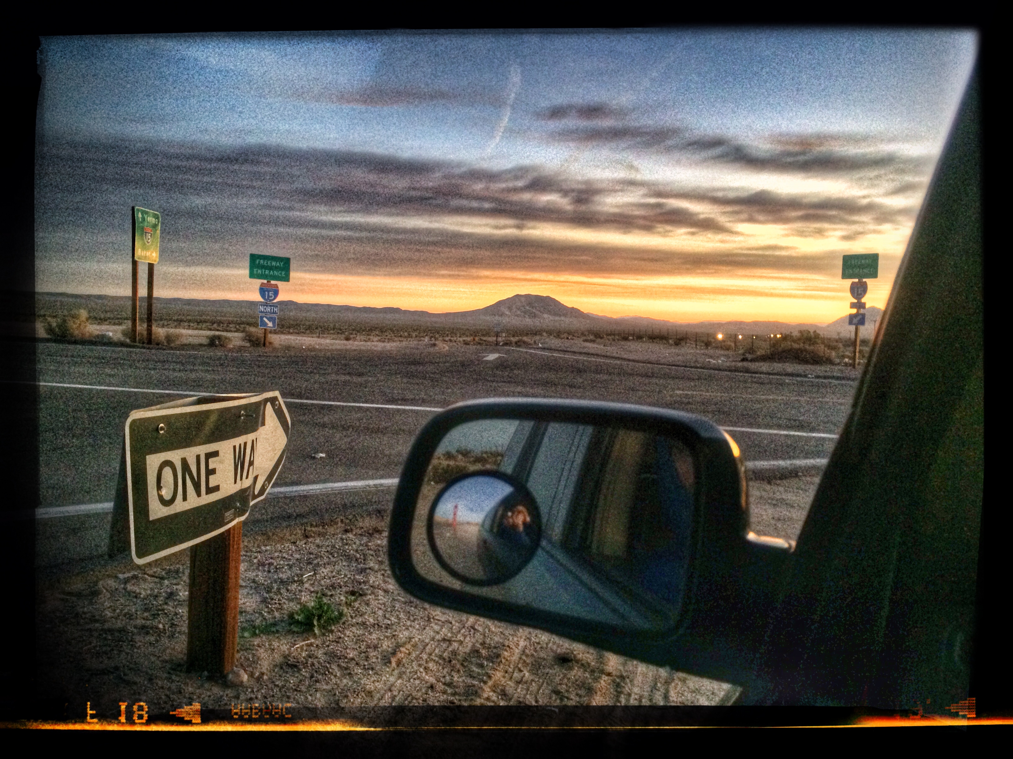 Back on the road--embracing car dwelling--and the amazing freedom and experiences that go along with the discomfort. This was my view waking up along 15 in California.