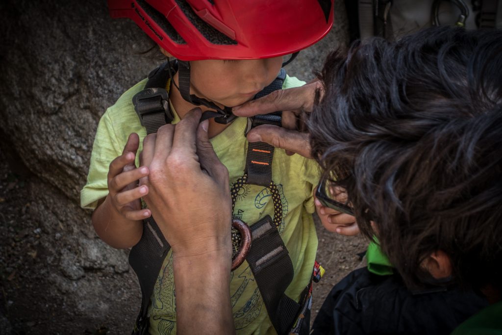 rock climbing with kids