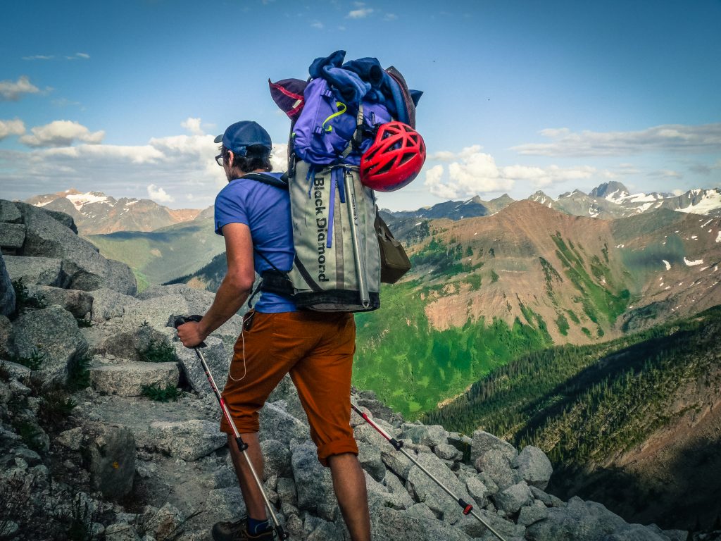 hiking in the bugaboos